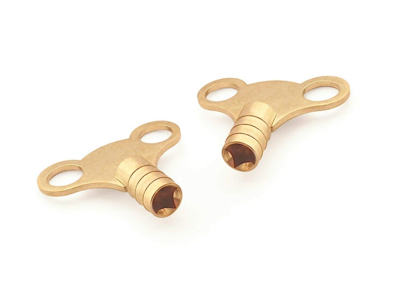Generic A1Sonic Quality for less 2 Brass Radiator Key - Radiator Bleed Key - Radiator Bleed Valve Key - Venting Air Valve - 2 Pack  - Image 1