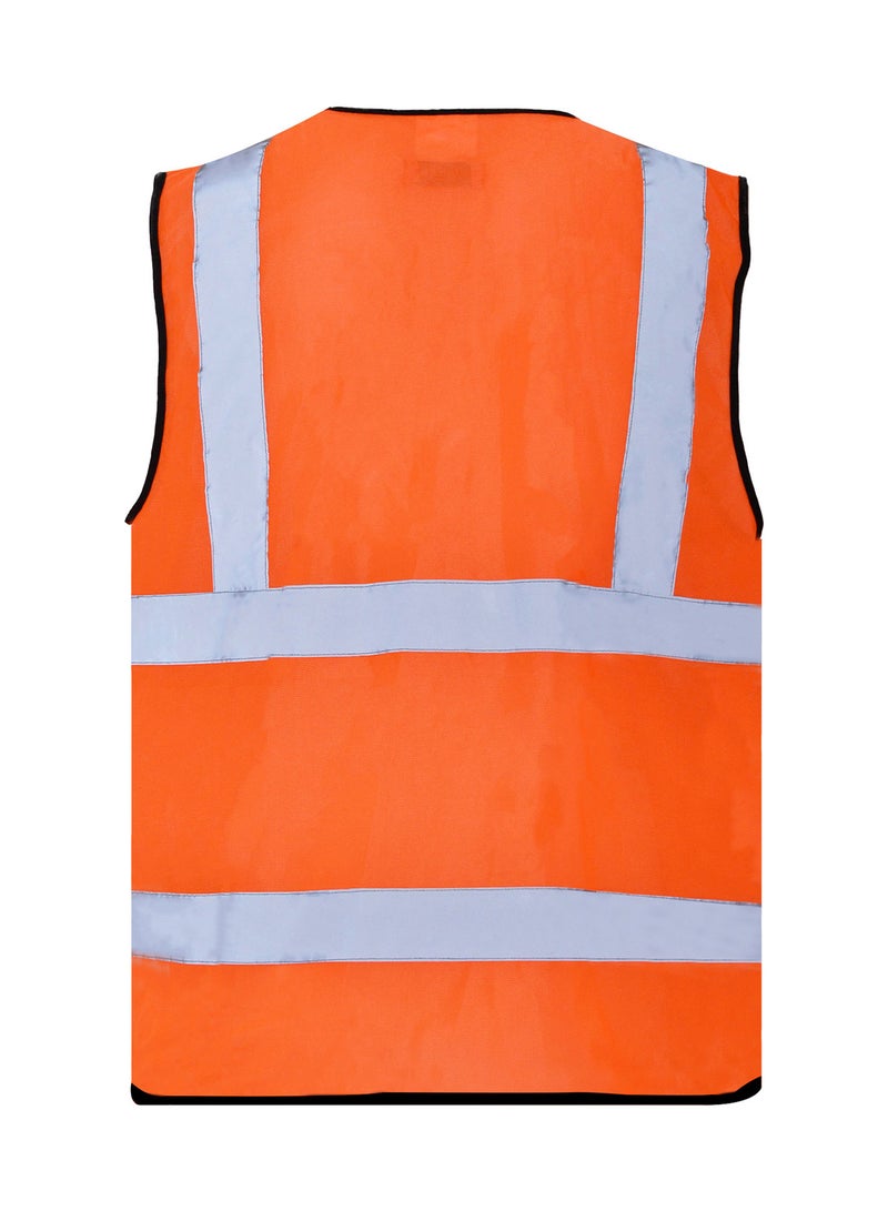 Secure Wear High Visibility Reflective Safety Vest Durable Polyester Material 3 Pockets with ID Window for Construction Sports and Industrial Work - Image 5
