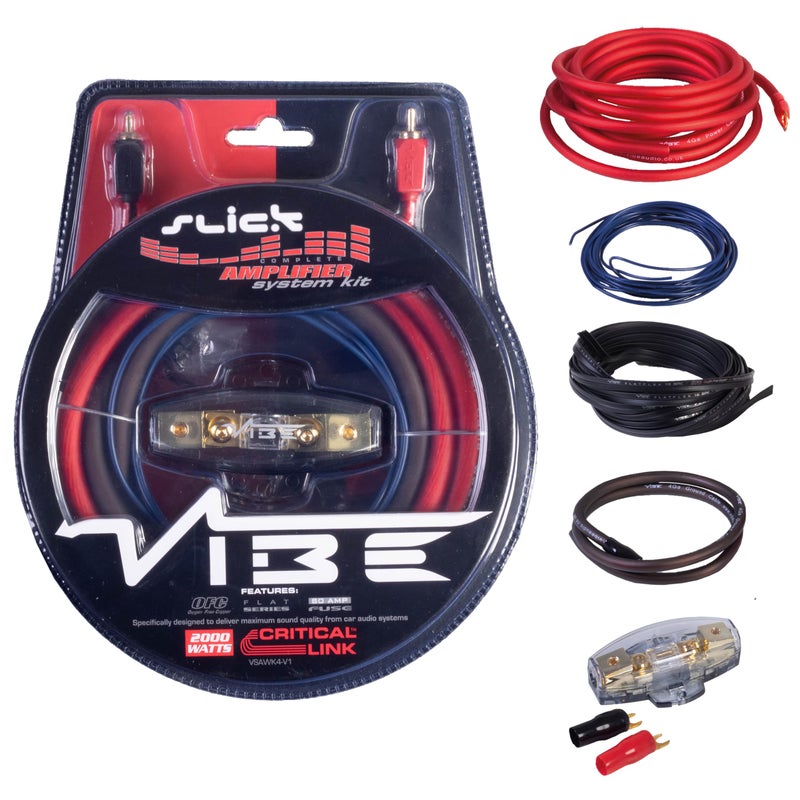 VIBE Audio Slick 2000 W System Car Wiring Kit - Image 1