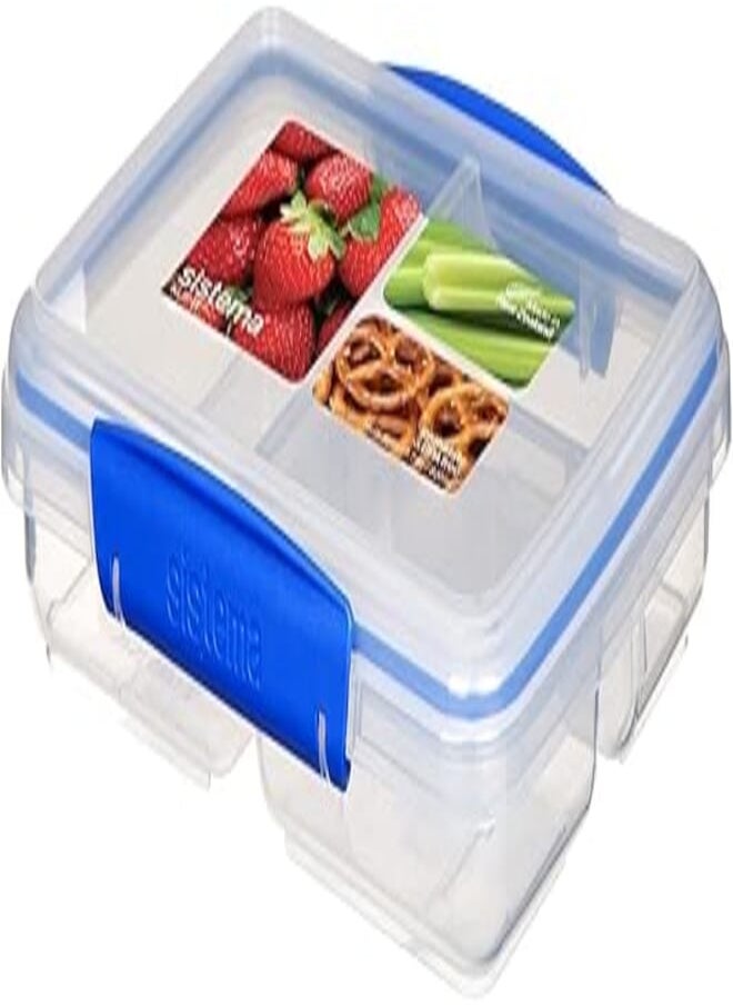 sistema - Sistema KLIP IT Multi Split Food Storage Container, Blue Clips, 820 ml - Image 1