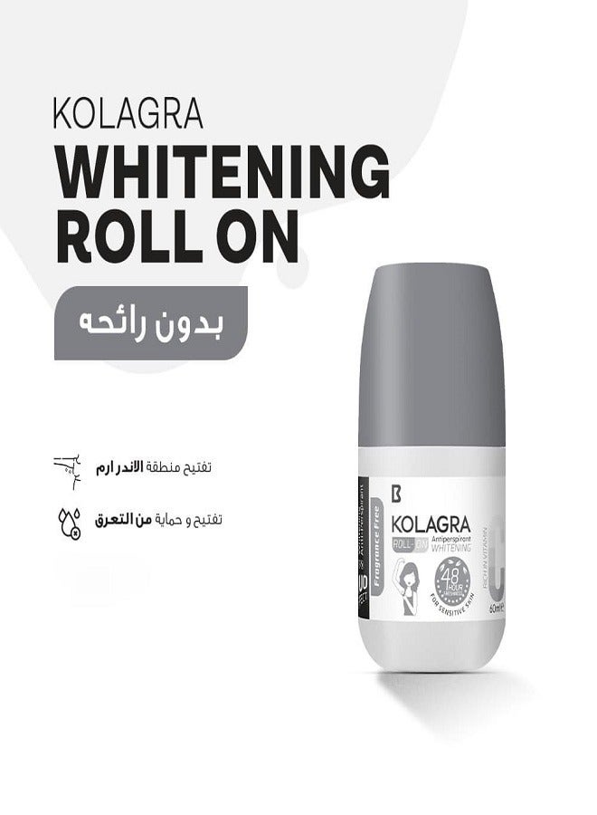 كولاجرا رول تبييض مضاد للتعرق خالي من العطر 60 مل - Image 2