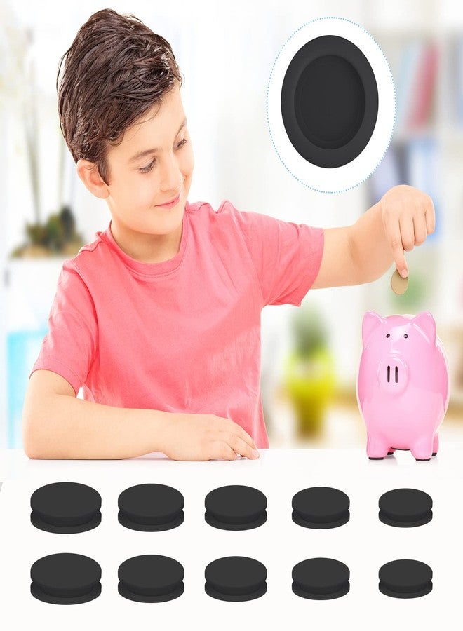 Grevosea 20 Pieces Piggy Bank Plug, Piggy Bank Stopper Replacement Saving Box Black Cover Rubber Stopper Plug Replacement for Money Saving Box (5 Sizes) - Image 5
