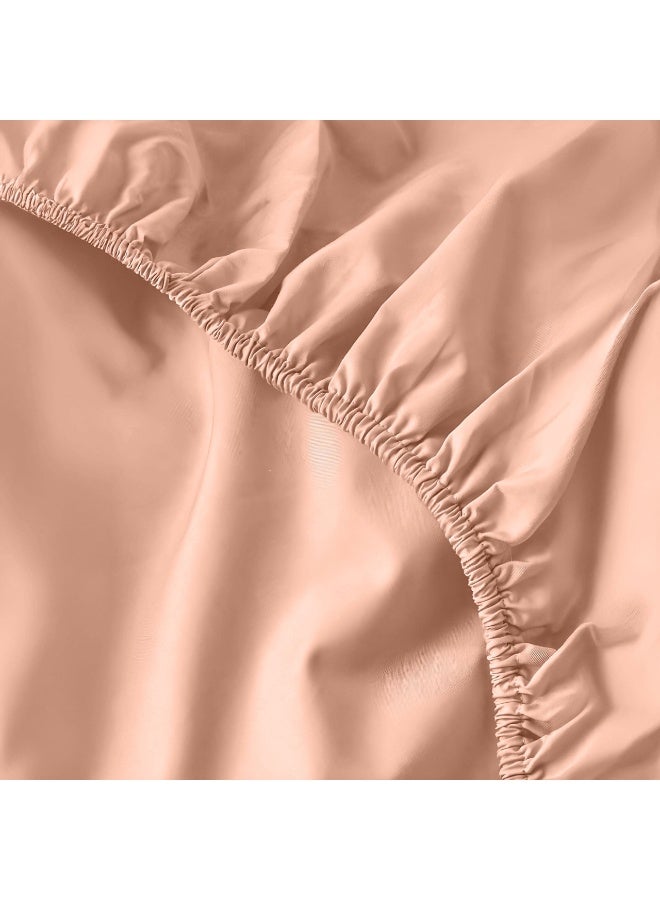 Amreya Linens Bed Sheets Sets Plain Fitted Bedsheet Set (120×200*25 ) Single 3 pieces Includes 1 Fitted Sheet and 2 Pillowcases color simon size 50*70 - Image 1