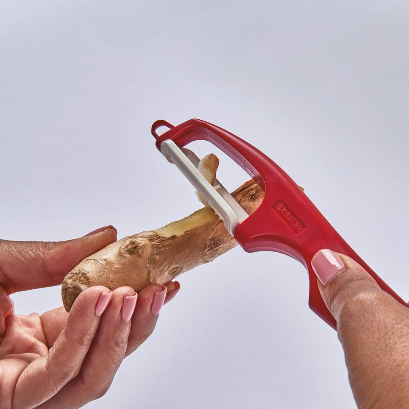 Kyocera Advanced Ceramic Vertical Double Edge Blade Peeler, Red - Image 4