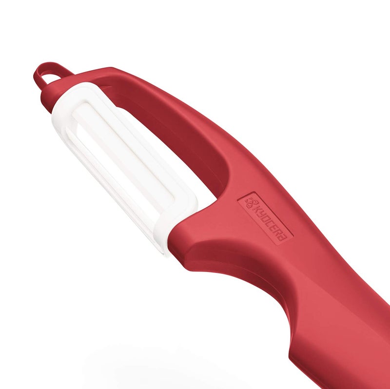 Kyocera Advanced Ceramic Vertical Double Edge Blade Peeler, Red - Image 3
