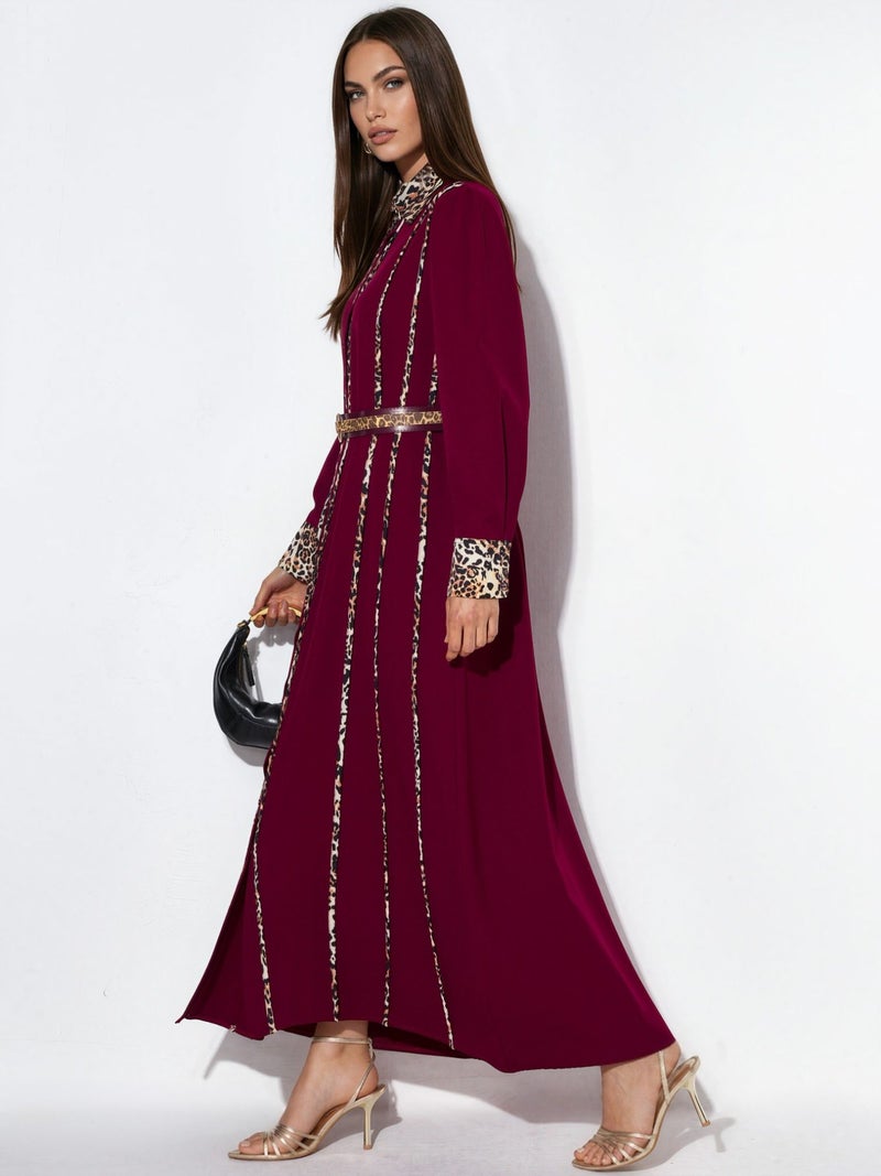 Jennyfer Leopard Print Maxi Shirt Dress - Image 3