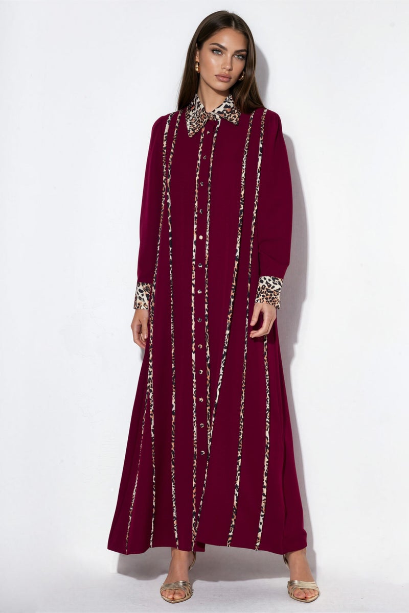 Jennyfer Leopard Print Maxi Shirt Dress - Image 5