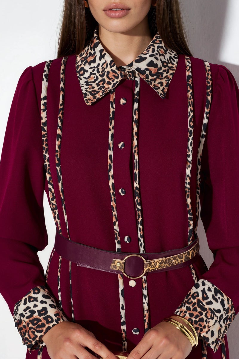 Jennyfer Leopard Print Maxi Shirt Dress - Image 4