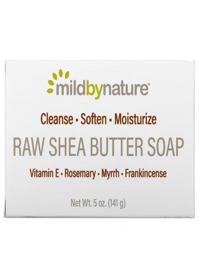 mild by Nature Raw Shea Butter Bar Soap with Vitamin E Rosemary Myrrh  Frankincense 5 oz 141 g - Image 1