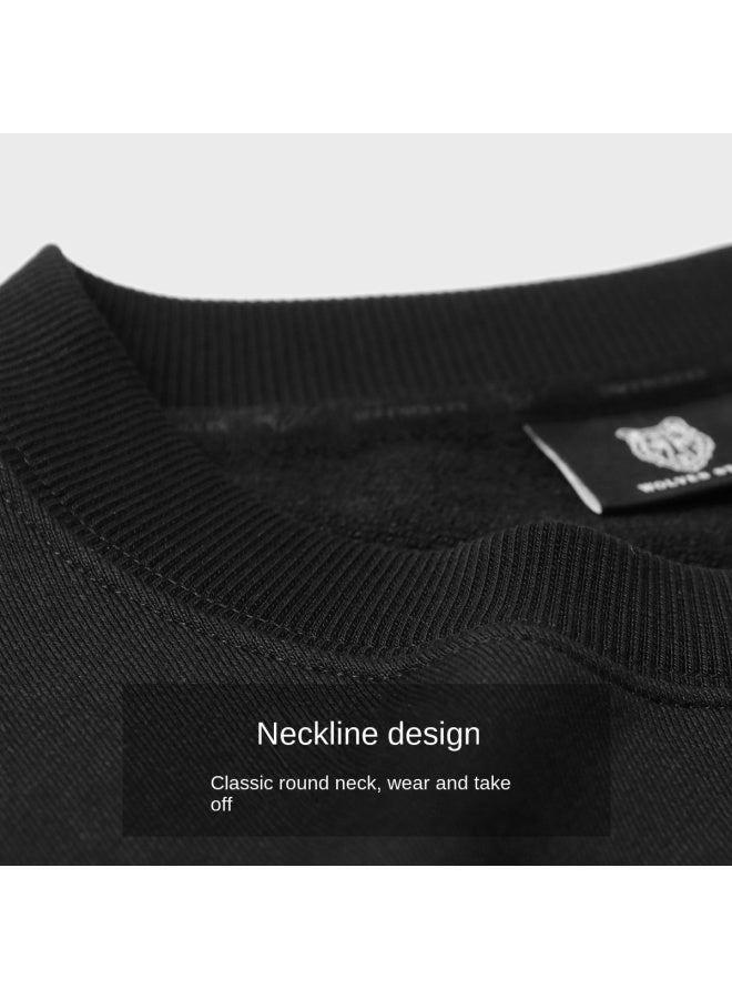 Septwolves Cotton】autumn Colorfast Washable Round Neck Men's Sweatshirt - Image 3