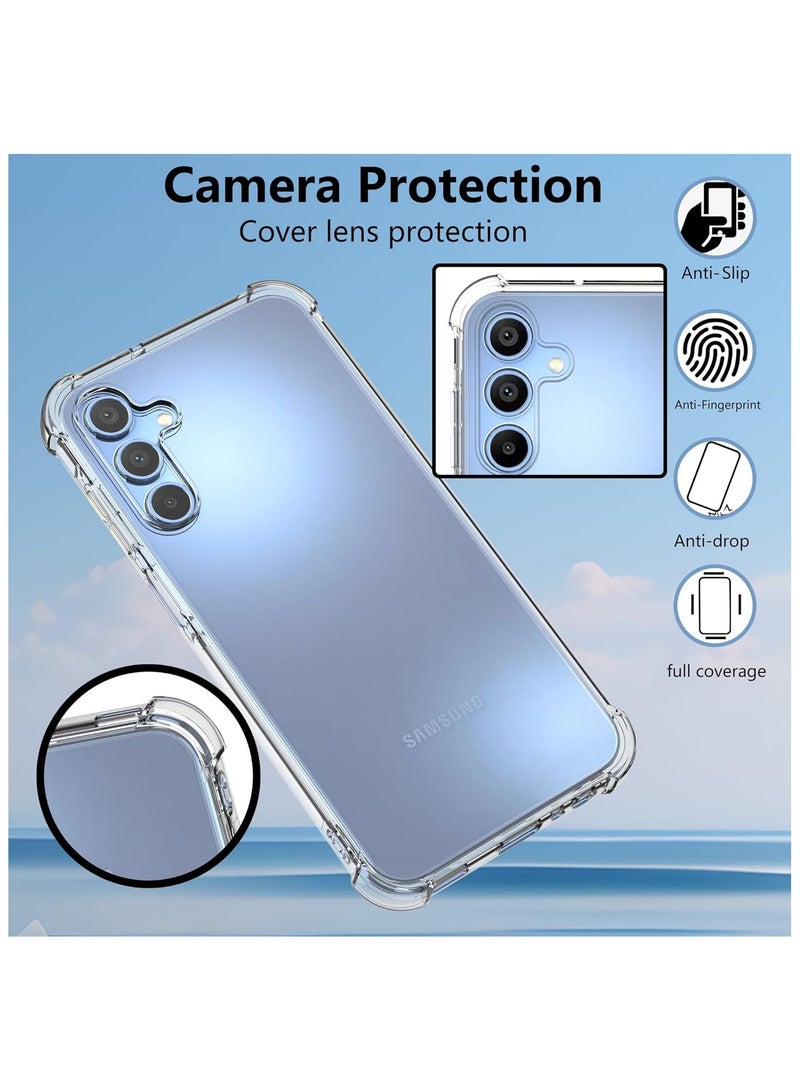 Fankalo Phone Case For Samsung Galaxy A15 Crystal Clear Ultra Slim Anti Scratch Shockproof Protective TPU Back Cover  - Image 3