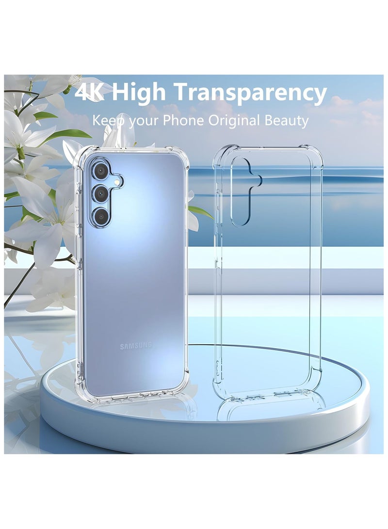 Fankalo Phone Case For Samsung Galaxy A15 Crystal Clear Ultra Slim Anti Scratch Shockproof Protective TPU Back Cover  - Image 4