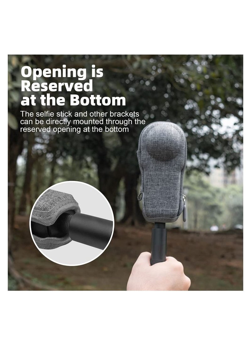 Mini Carrying Case, Protective case Compatible with Insta360 ONE RS 1-inch 360-degree Version, Bottom Open-Mouth Design for Easy Charging Selfie Stick Attachment, Fit For Panoramic Action Camera