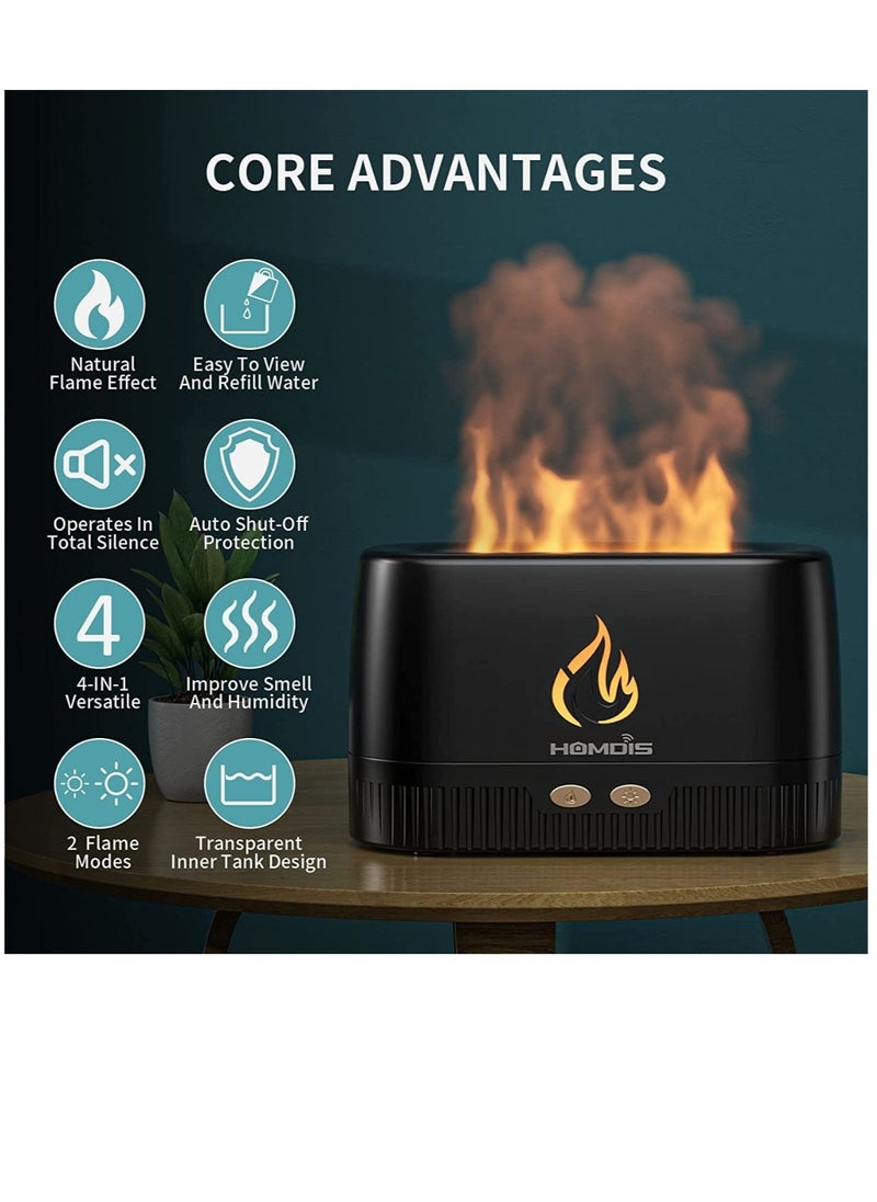 Bakhoor Essential Oil Diffusers Quiet Aromatherapy Diffuser, Auto Shut Off Scent Diffuser, Ultrasonic Oil Diffuser, Portable Flame Diffuser, Cool Mist Humidifiers for Bedroom, Home, Office, Yoga, Gym  - Image 2
