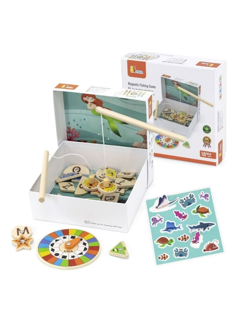 VIGA Wooden Magnetic Fishing Game Set for Toddlers & Kids  - Image 4