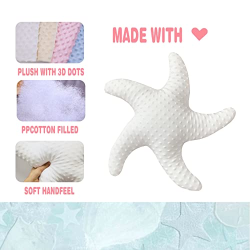 Marble Empire White Starfish Pillow for Couch and Bed, Coastal Decor Throw Pillow, Ocean Beach Theme Accent Pillow for Living Room - Image 2
