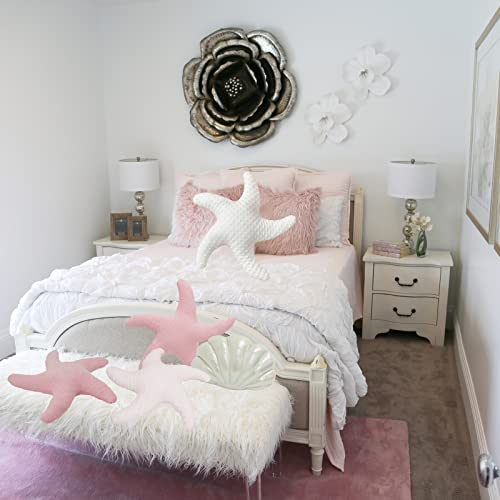 Marble Empire White Starfish Pillow for Couch and Bed, Coastal Decor Throw Pillow, Ocean Beach Theme Accent Pillow for Living Room - Image 5