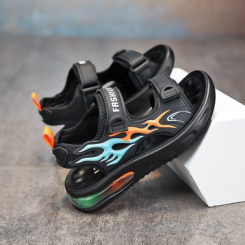 Boys Sandals Summer Air Cushion Shock Absorbing Soft Sole Children'S Sports Beach Shoes Anti-Slip Middle And Large Boys - Image 5