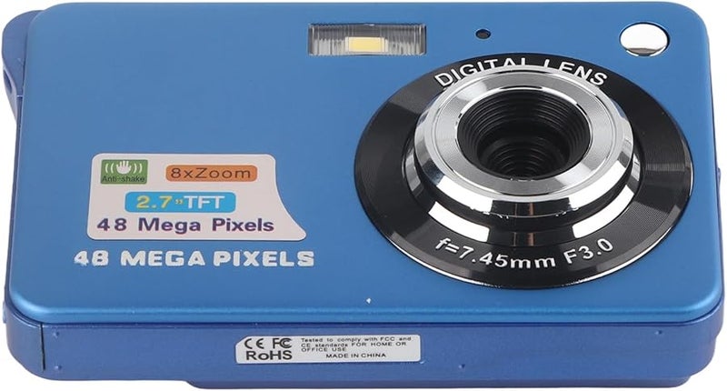 AYNEFY 48MP Digital Camera 4K Video 2.7 Inch LCD Portable Compact Blue - Image 5