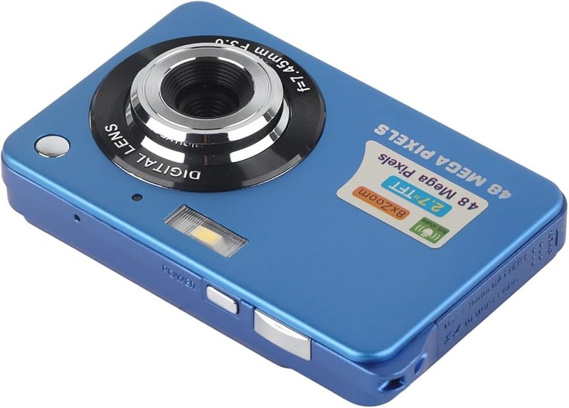 AYNEFY 48MP Digital Camera 4K Video 2.7 Inch LCD Portable Compact Blue - Image 1