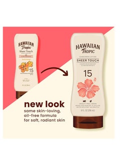 Hawaiian Tropic Hawaiian Tropic Sheer Touch Ultra Radiance Lotion Sunscreen SPF 15, 8oz | Hawaiian Tropic Sunscreen SPF 15, Sunblock, Broad Spectrum Sunscreen, Oxybenzone Free Sunscreen, Body Sunscreen, 8oz  - Image 2