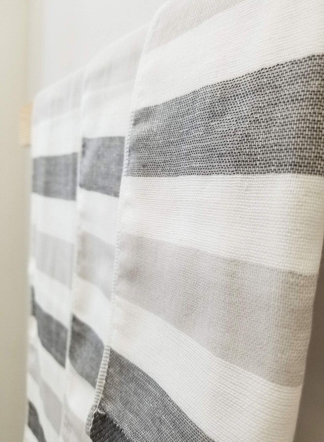 إيبينكا منشفة IPPINKA Senshu اليابانية، فائقة النعومة، سريعة الجفاف، مخططة بلونين، رمادي (مجموعة من 3 مناشف) - Image 5