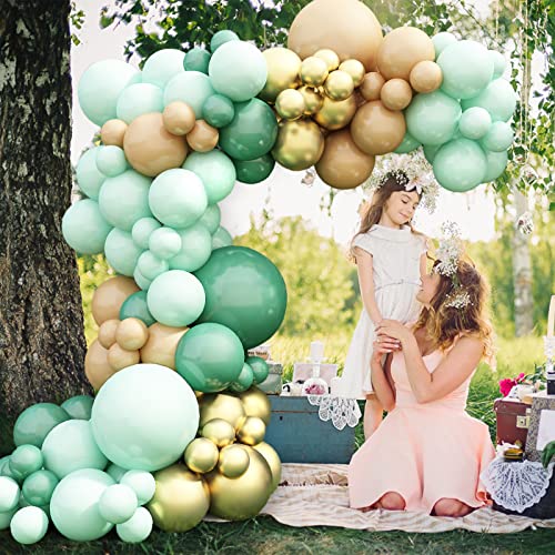 Lazybeee Blue Balloon Garland Arch Kit | 105 Pcs Blue Gold Latex Balloons for Wedding Birthday Graduation Anniversary Bachelorette Party Background Decorations - Image 4