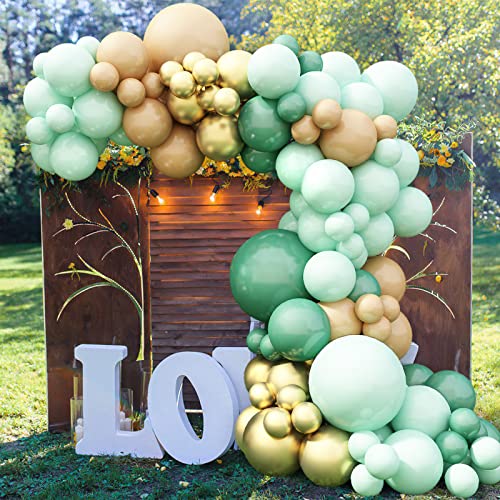 Lazybeee Blue Balloon Garland Arch Kit | 105 Pcs Blue Gold Latex Balloons for Wedding Birthday Graduation Anniversary Bachelorette Party Background Decorations - Image 5