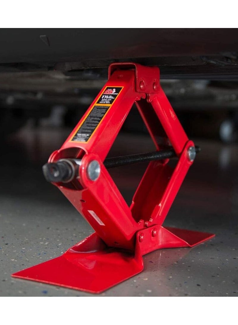 بيج ريد طقم رافعة السيارة مقص ستيل تورين T10152 من بيج ريد، سعة 1.5 طن، أحمر - Image 5
