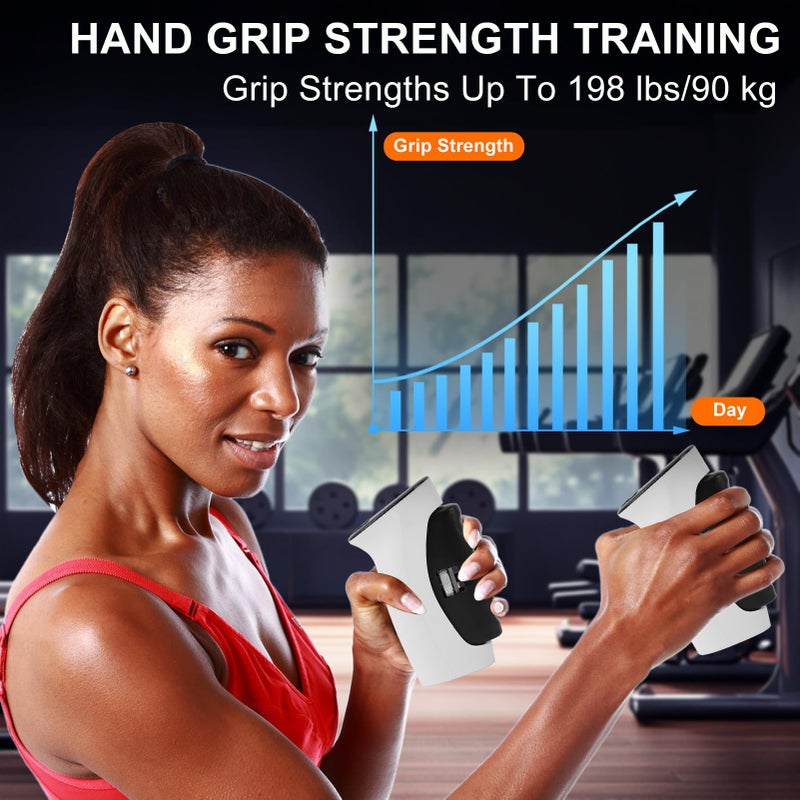 Brrnoo Electronic Grip Strength Tester 198Lbs / 90Kgs, Digital Hand Dynamometer with Backlit LED for Grip Strength Testing and Training, Hand Grip Strength Dynamometer for Sports, School and Home Use - Image 2