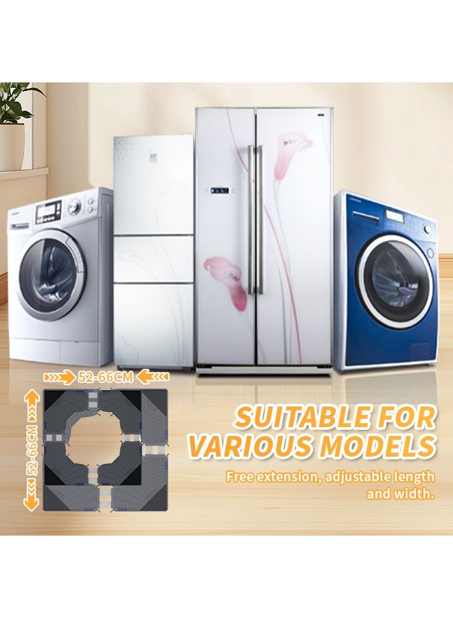 Washing Machine Stand, Fridge Stand Base with 4 Locking Wheels and 8 Strong Feet,Thickened Square Tube Design,Suitable for Washing Machines, Vertical Air Conditioners, Refrigerators, Disinfection Ca - Image 5