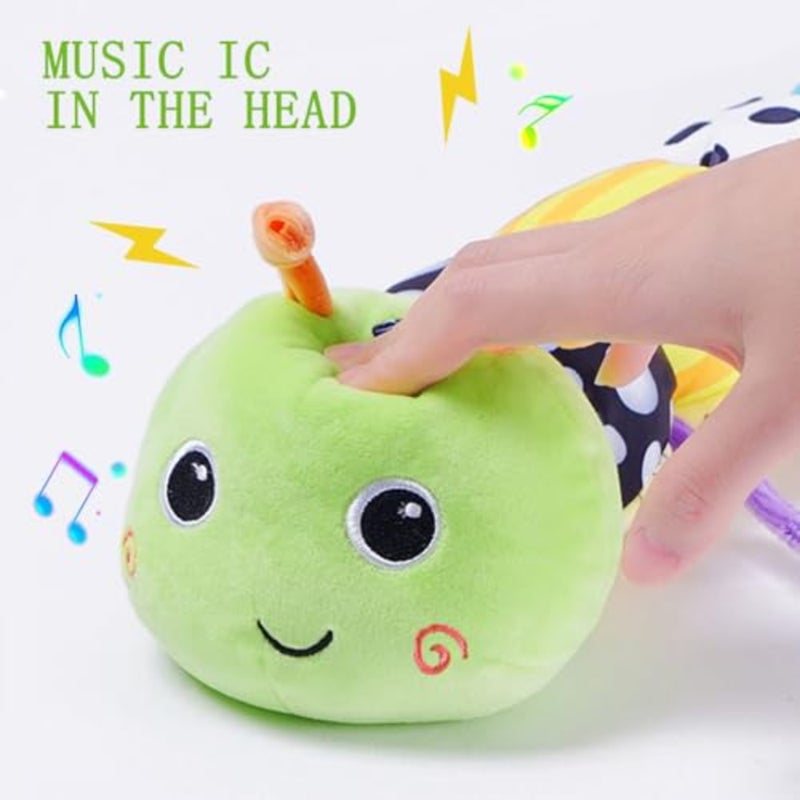 Baby Stuffed Animal Toys for boys girls, Baby Musical Caterpillar Tummy Time Game for Babies, Newborn Infant Sensory Toys Gifts for Boys Girls - Image 2