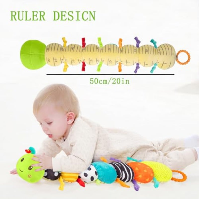 Baby Stuffed Animal Toys for boys girls, Baby Musical Caterpillar Tummy Time Game for Babies, Newborn Infant Sensory Toys Gifts for Boys Girls - Image 4