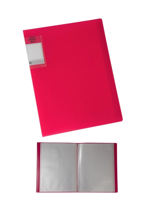 1-Piece Display Book 40 Pockets Red Cover