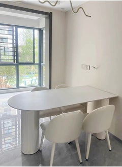 Raffine 1 Piece Modern Design Dining Table for Kitchen White Dining Room Table Dining Room Kitchen Living Room Leisure Coffee Table 120 x 60 x 75 cm  - Image 2