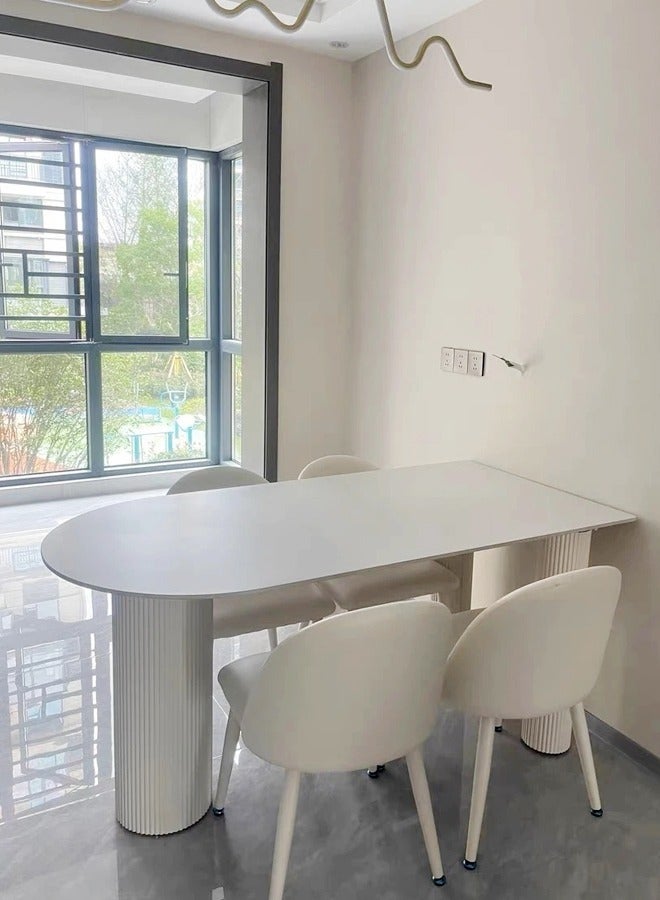 Raffine 1 Piece Modern Design Dining Table for Kitchen White Dining Room Table Dining Room Kitchen Living Room Leisure Coffee Table 120 x 60 x 75 cm  - Image 2