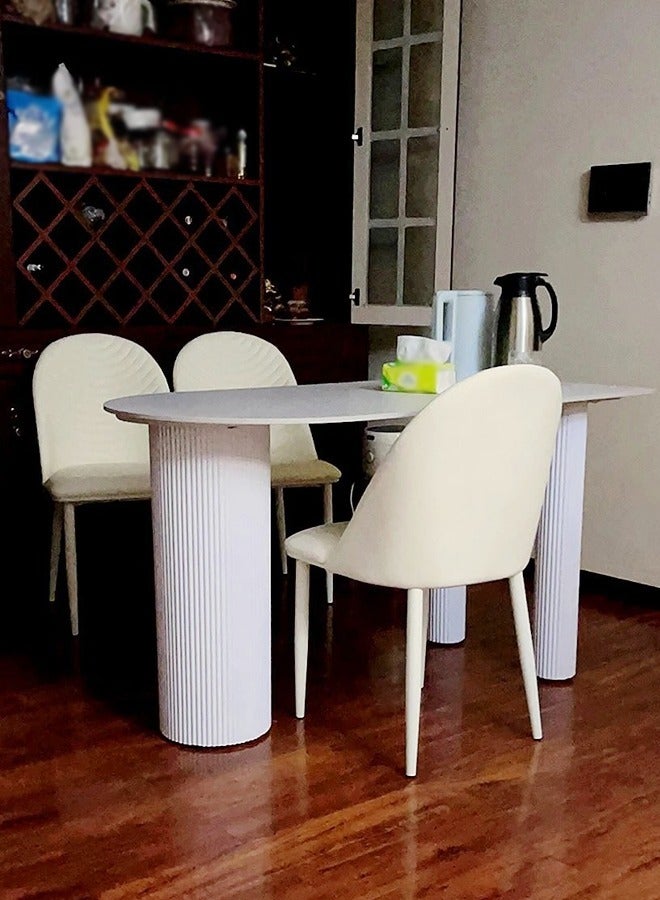 Raffine 1 Piece Modern Design Dining Table for Kitchen White Dining Room Table Dining Room Kitchen Living Room Leisure Coffee Table 120 x 60 x 75 cm  - Image 3