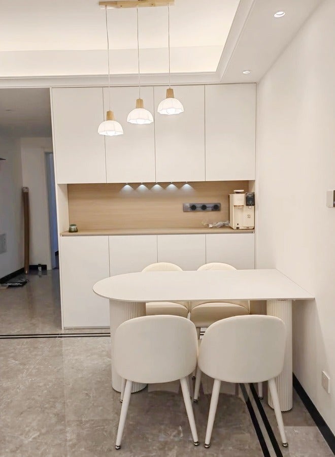 Raffine 1 Piece Modern Design Dining Table for Kitchen White Dining Room Table Dining Room Kitchen Living Room Leisure Coffee Table 120 x 60 x 75 cm  - Image 4