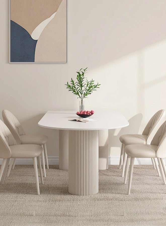 Raffine 1 Piece Modern Design Dining Table for Kitchen White Dining Room Table Dining Room Kitchen Living Room Leisure Coffee Table 120 x 60 x 75 cm  - Image 5