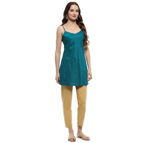Biba Emerald Green Polyester Straight Kurta - Image 3