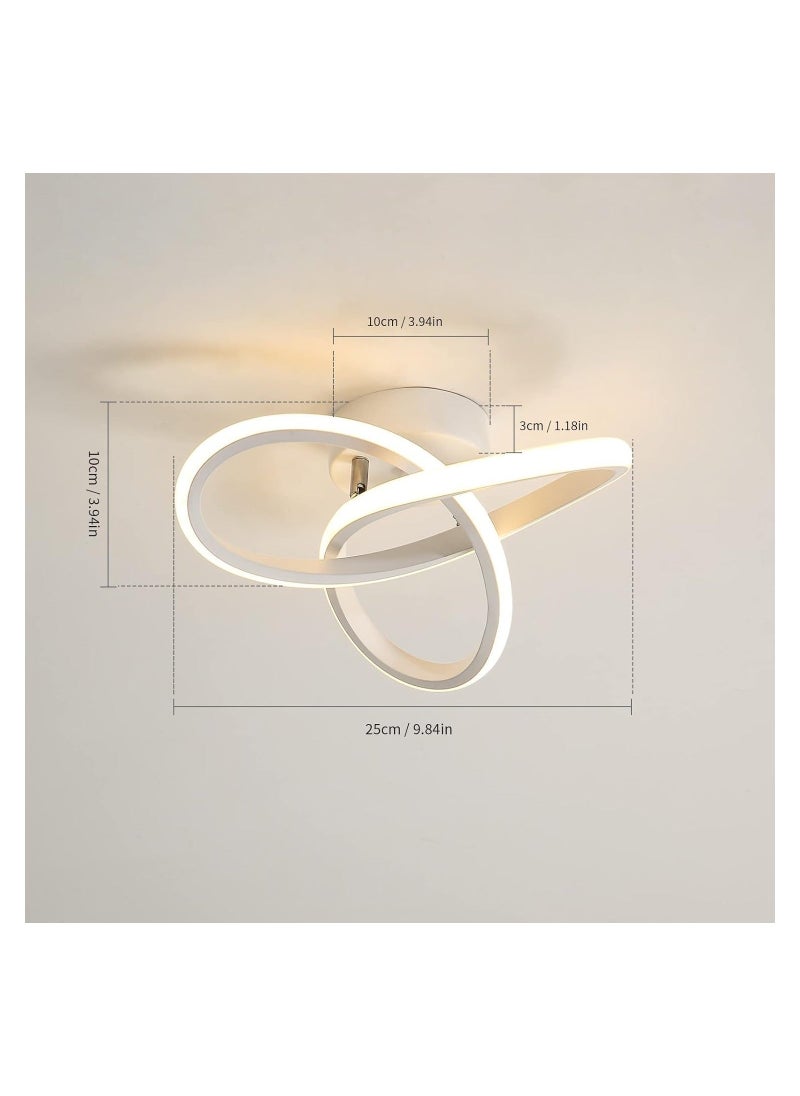 Generic LED Ceiling Lights Modern 22W Spiral Design Modern Ceiling Lamp Switch Control 3 Color Adjustable Chandelier Ceiling Light Fixture for Corridor Bedroom Stair White  - Image 3