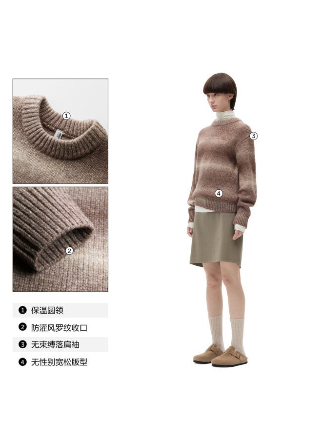 Bananain 503+++ Round Neck Wool Sweater Unisex Couple Style Thickened Warm Premium Gradient Color - Image 5