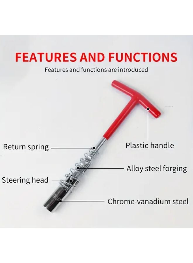 14 16 21mm 3 Pc Spark Plug Socket Wrench Set Universal Removal Installation Tool - Image 4