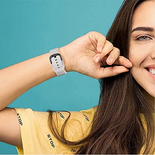 HUMBLE Silicone 19mm Replacement Band Strap with Metal Buckle Compatible with Noise Colorfit Pro 2, Storm Smart Watch & Watches with 19mm Lugs (Grey) - Image 5
