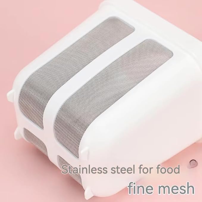 Krishope Krishope 1100ml Yogurt Maker Strainer Multipurpose Yogurt Filter with Fine Mesh Bag Lid Reusable Greek Yogurt Pouch Filter Kitchen Whey Separator Tool for Yogurt Juice Tea Nut Milk Cheese - Image 4