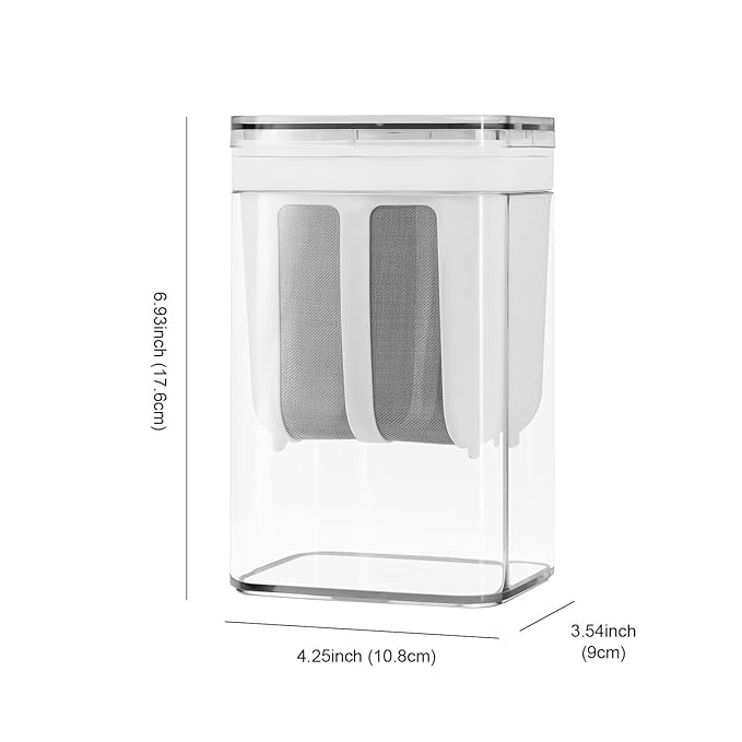 Krishope Krishope 1100ml Yogurt Maker Strainer Multipurpose Yogurt Filter with Fine Mesh Bag Lid Reusable Greek Yogurt Pouch Filter Kitchen Whey Separator Tool for Yogurt Juice Tea Nut Milk Cheese - Image 3