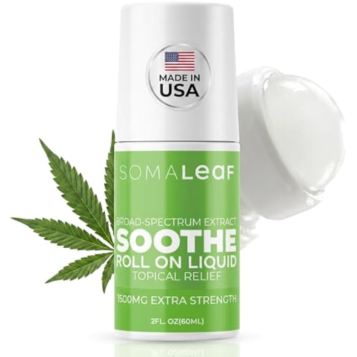 Hemp Oil Soothe Roll-On - Less Diluted Natural 1500 MG Extra Strength - More Hemp Oil in Every Roll - Natural Comfort for Muscles, Hips, Joints, Neck, Back, Elbows, Fingers, Hands, and Knees - Image 1