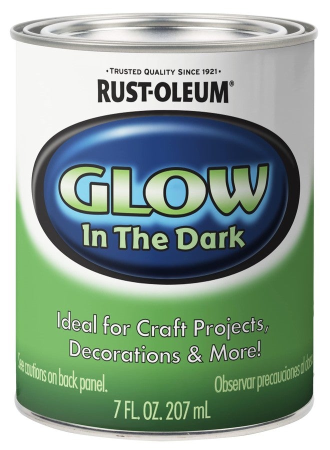 RUST-OLEUM طلاء رست أوليوم 214945 المتلألئ في الظلام، فرشاة، نصف لتر، أخضر، 7 أونصة سائلة (عبوة من 1) - Image 1
