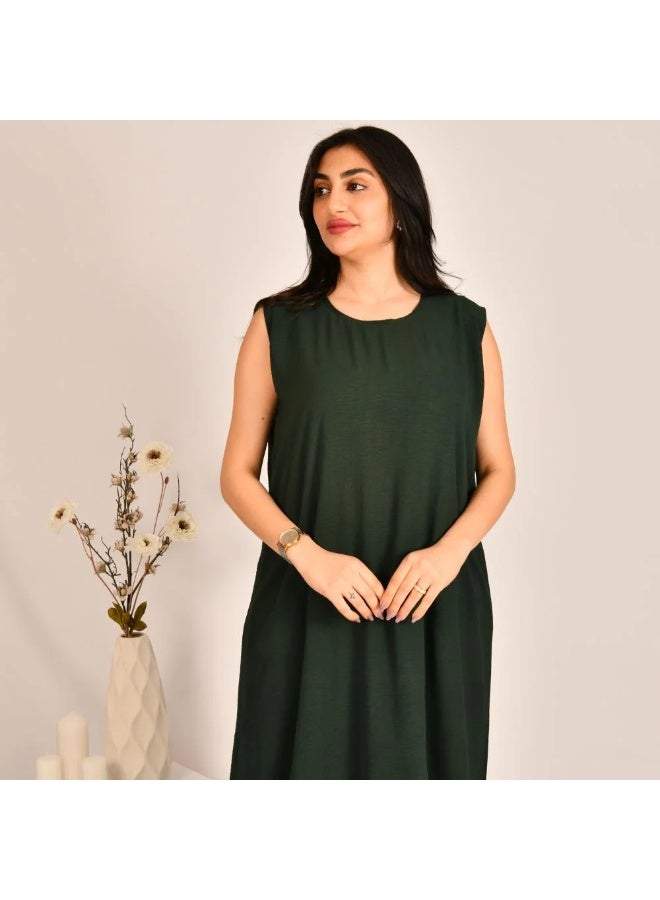beyond abaya olive green dress - Image 1