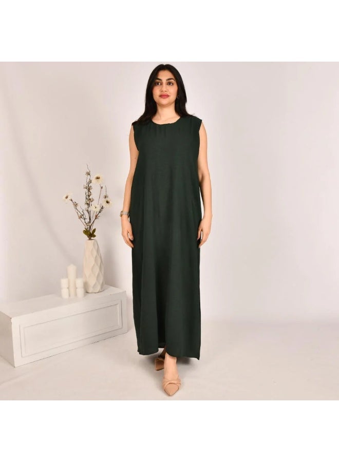 beyond abaya olive green dress - Image 2